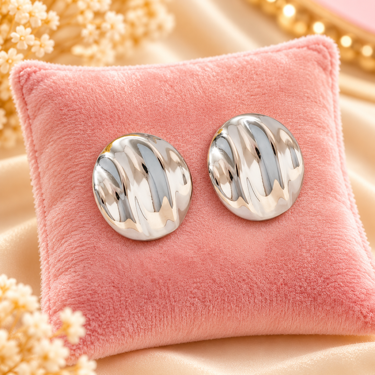 BOUCLES D'OREILLES CORINNE argentées