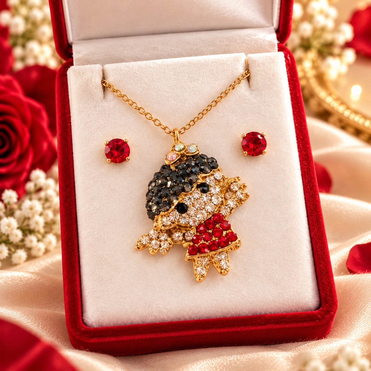 COFFRET COLLIER BOUCLES OREILLES PETITE FILLE