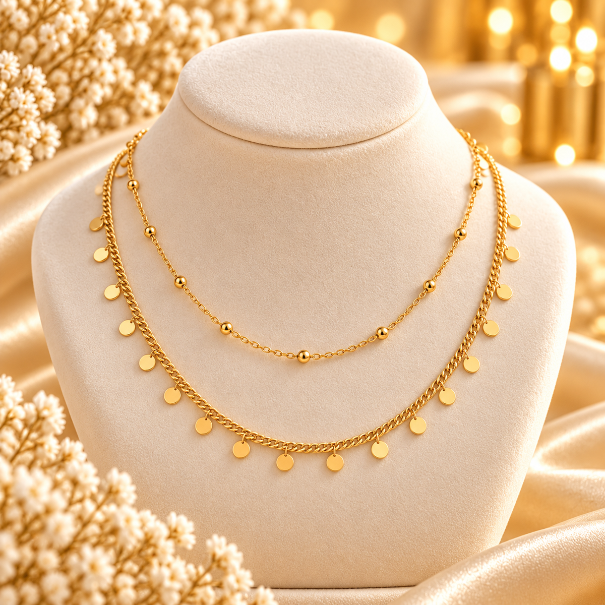 Collier Pastillas doré
