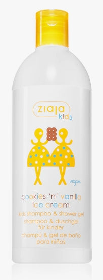 SHAMPOING ET GEL LAVANT 2 EN 1 ENFANT COOKIES VALILLA ICE CREAM 400ML