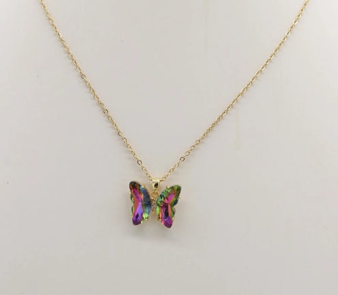 COLLIER BUTTERFLY MULTICOLORE