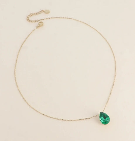 Parure ornée de cristaux de Swarovski® VERT FONCE