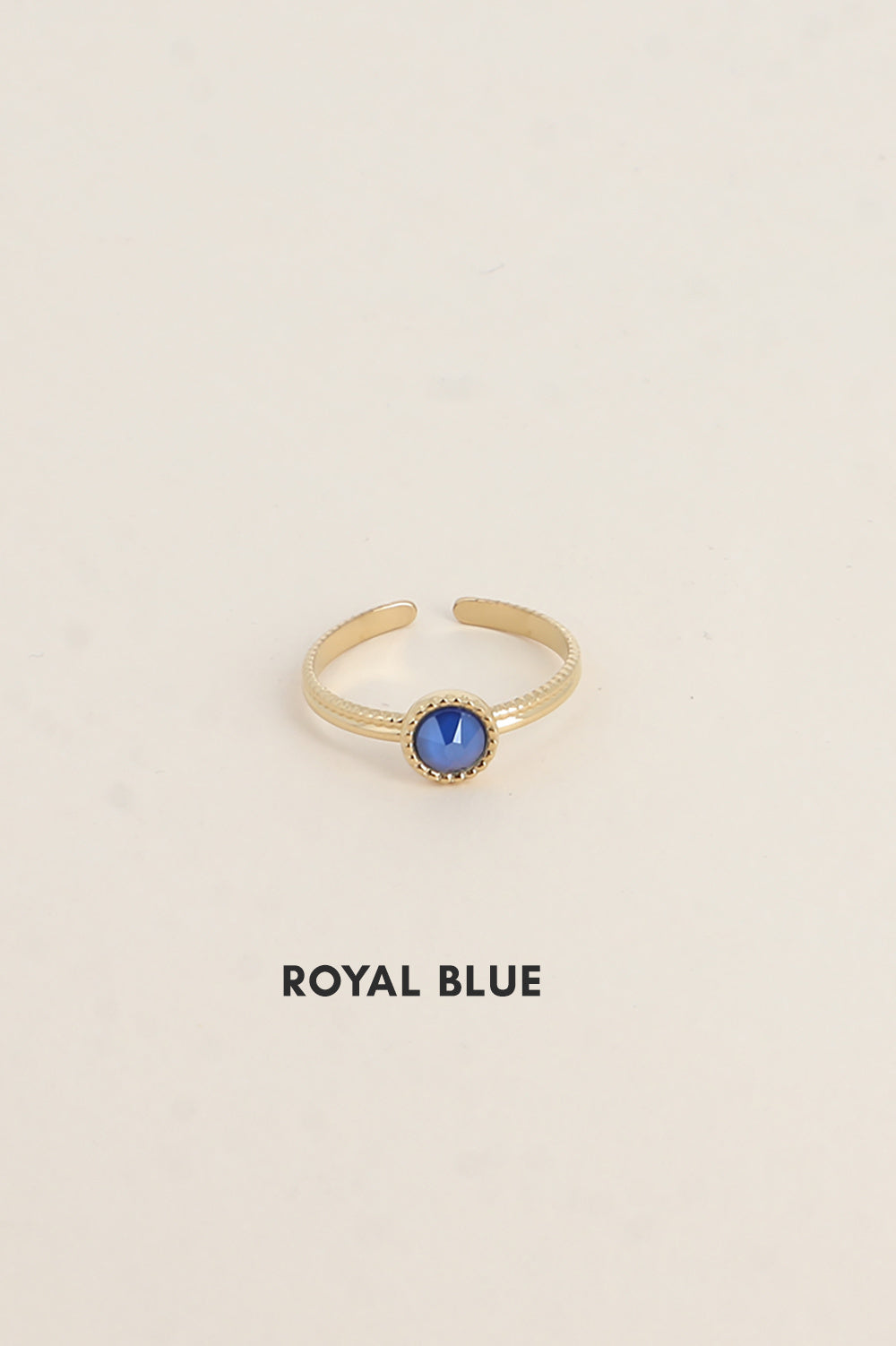 BAGUE LAURA ornée de cristaux de Swarovski® BLEU ROI