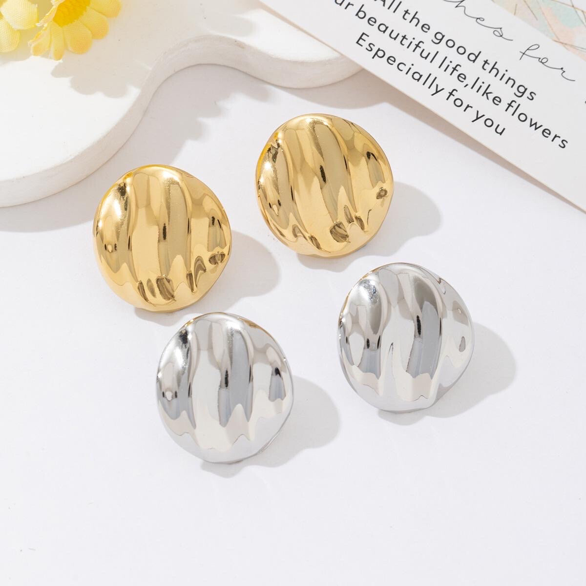 BOUCLES D'OREILLES CORINNE argentées