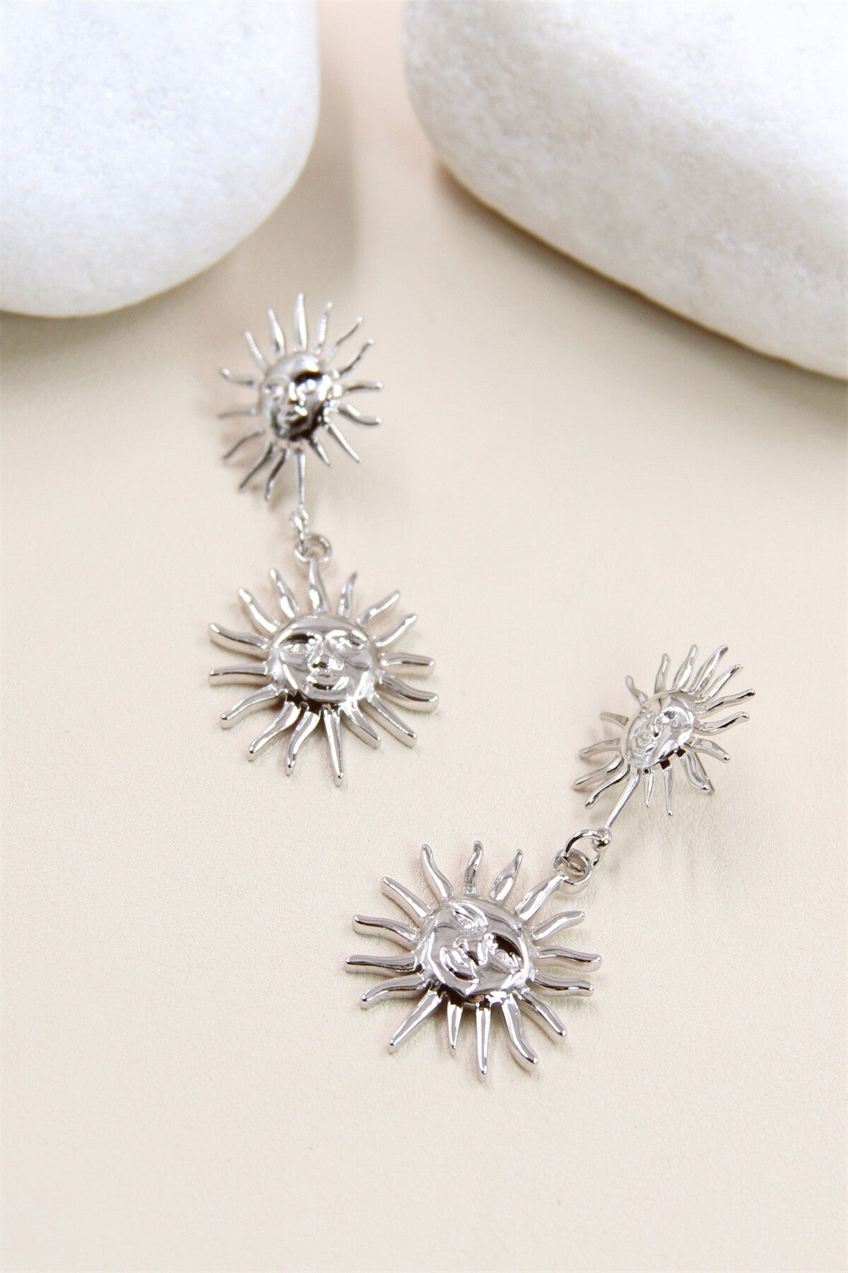 BOUCLES D'OREILLES CELINE argentées