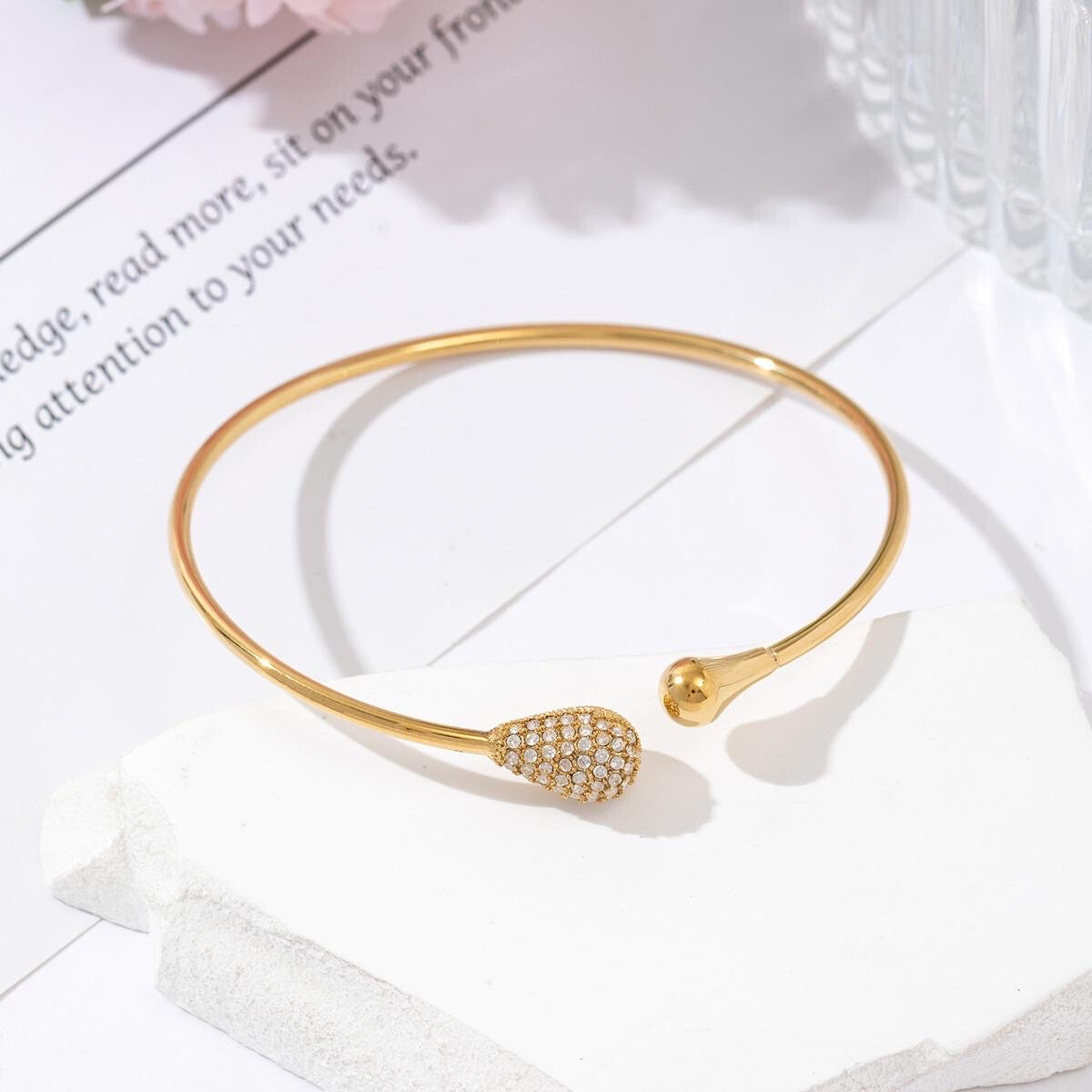 BRACELET JONC TOURIA doré