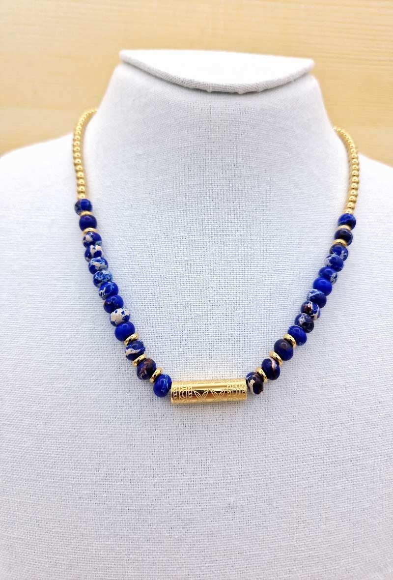 COLLIER JOSIANE BLEU FONCE