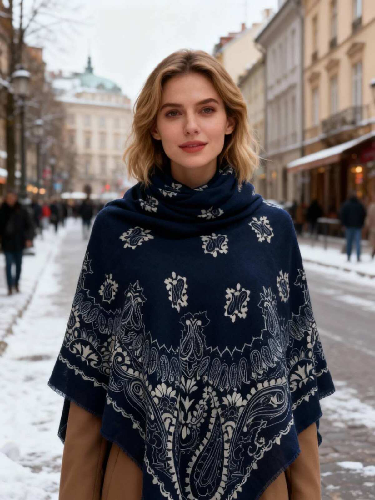 ECHARPE FOULARD CARRE BLEUE