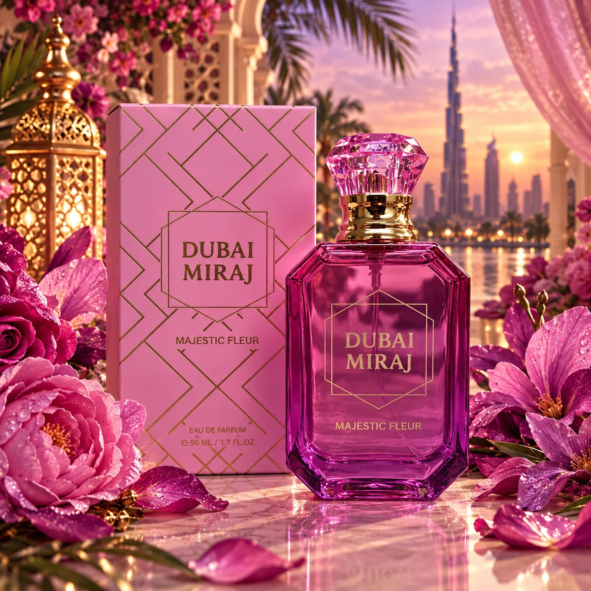 EAU DE PARFUM MAJESTIC FLEUR 50ML DUBAI MIRAJ