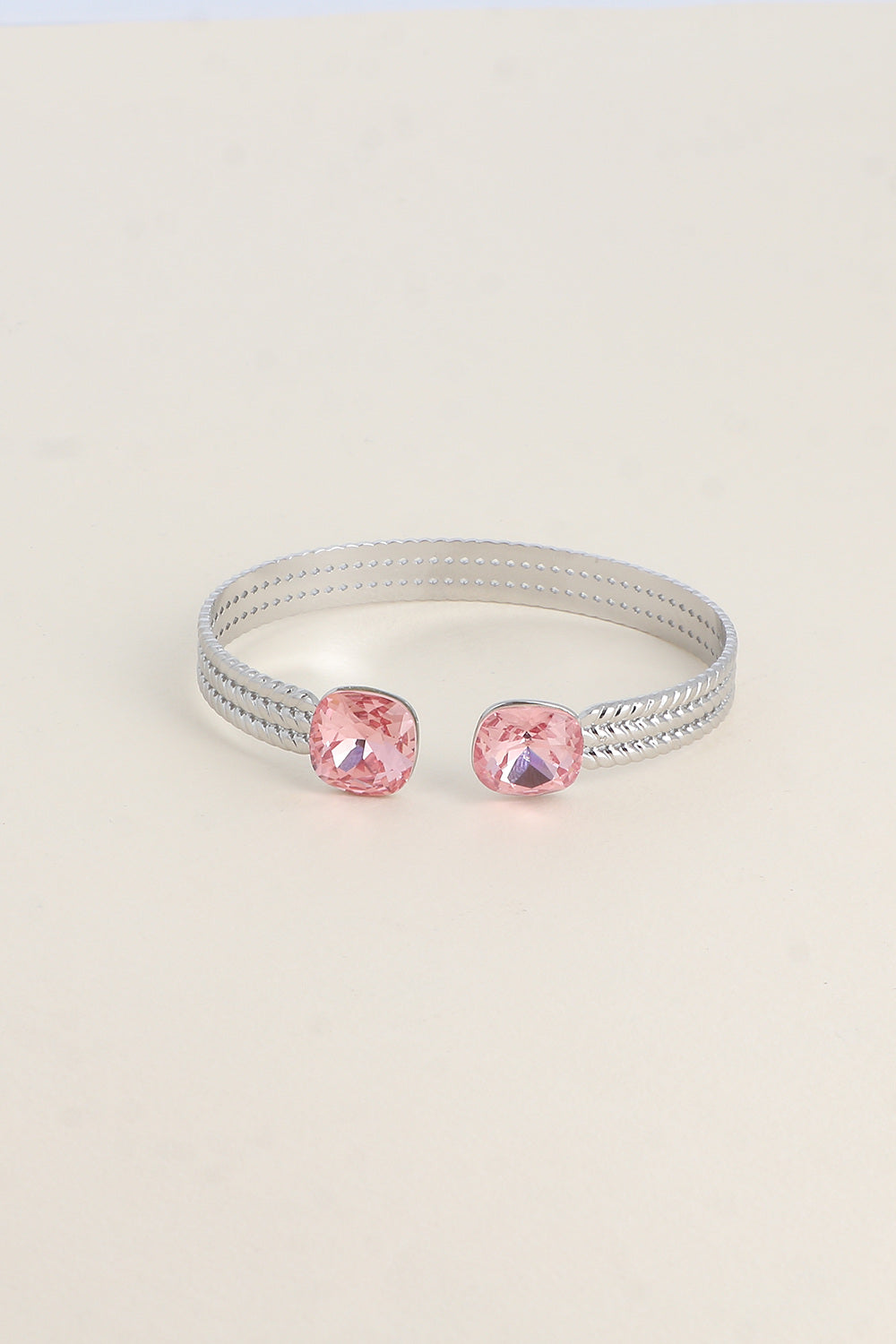 Jonc Phoebe monture argenté - orné de cristaux de Swarovski® BLUSH