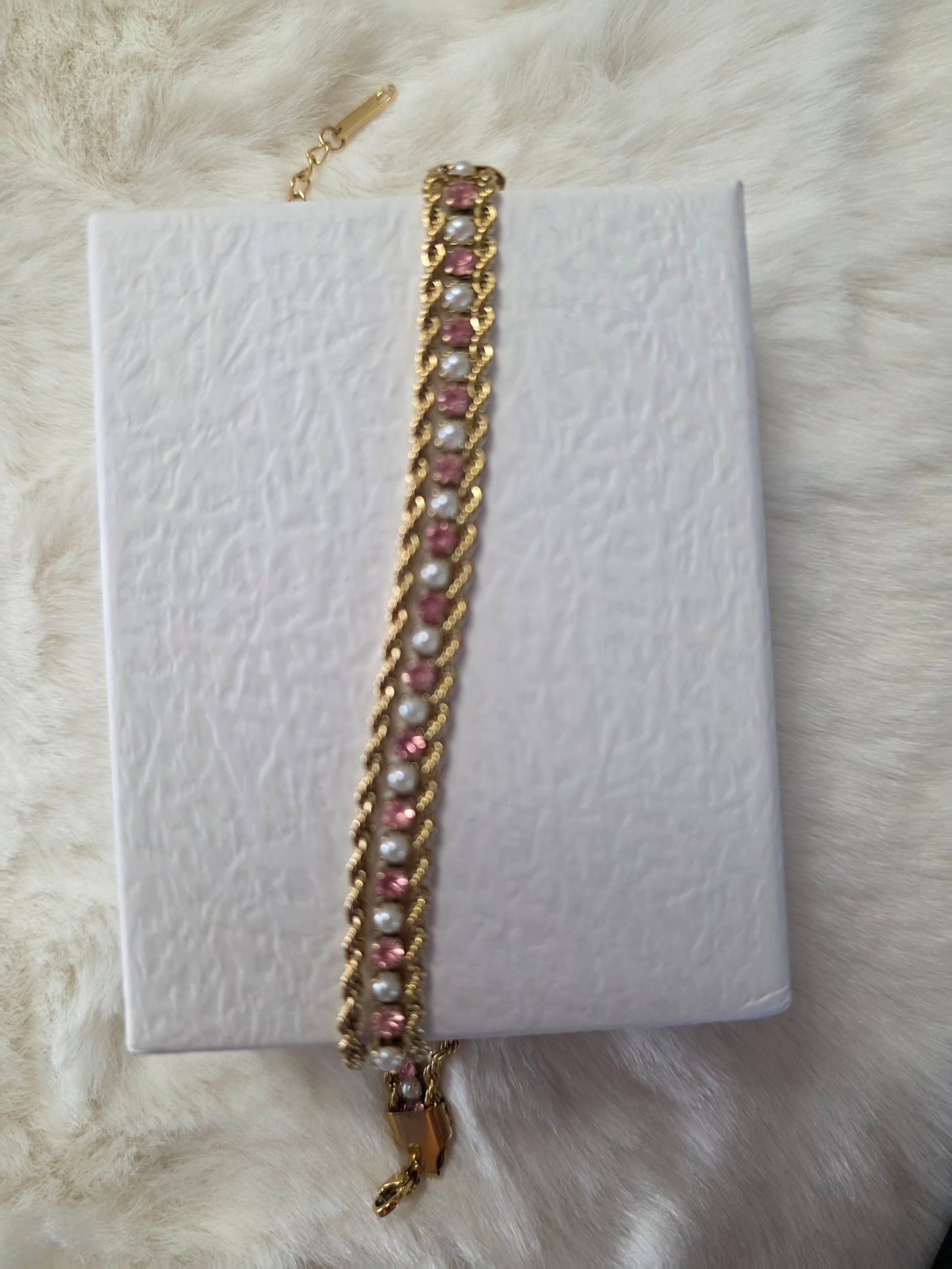 BRACELET LOUISA DORE ROSE