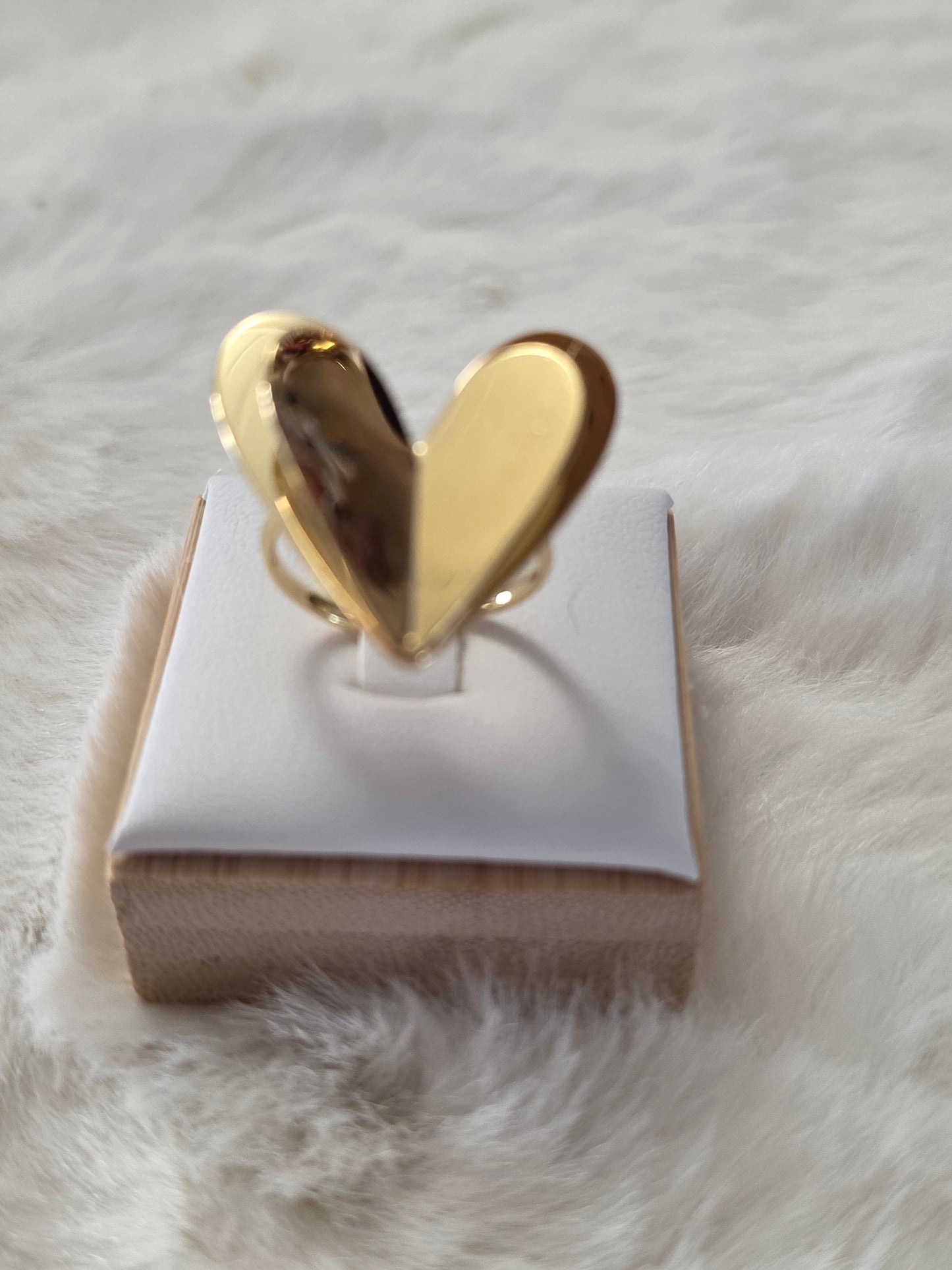 BAGUE DOUBLE COEURS DORE
