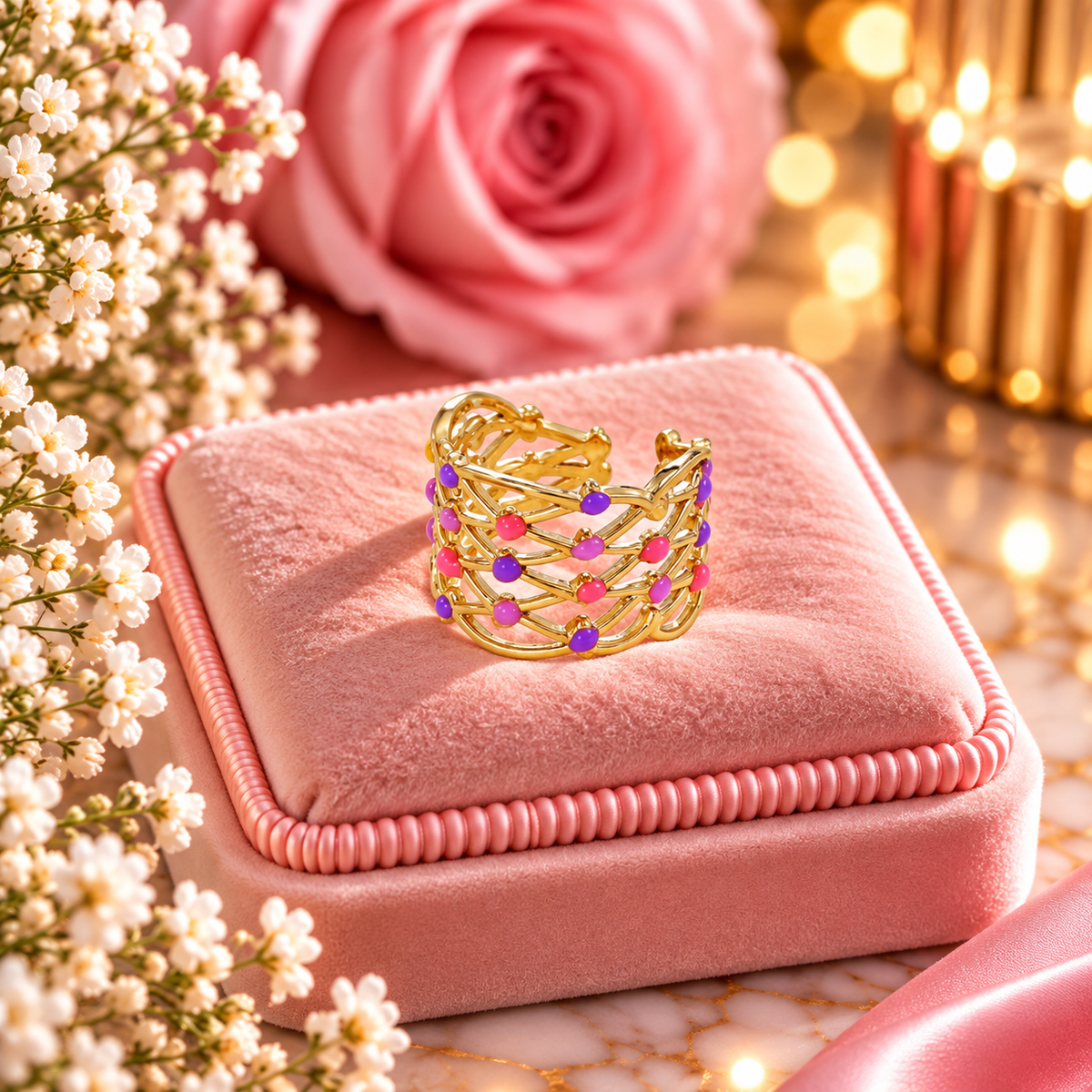 BAGUE NOUR MAUVE