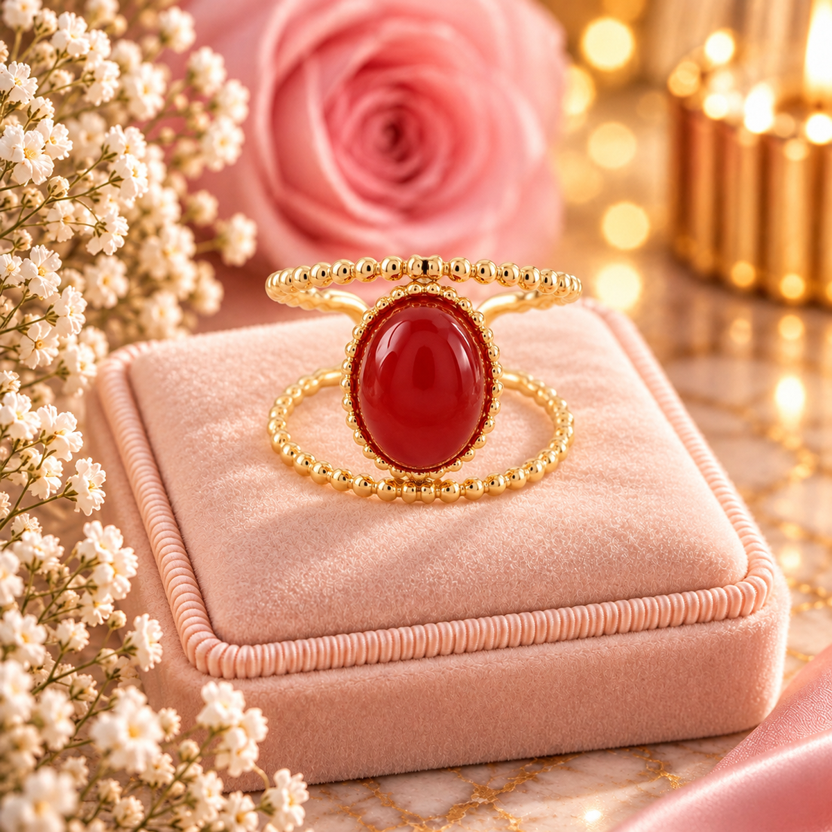 BAGUE MURIEL ROUGE