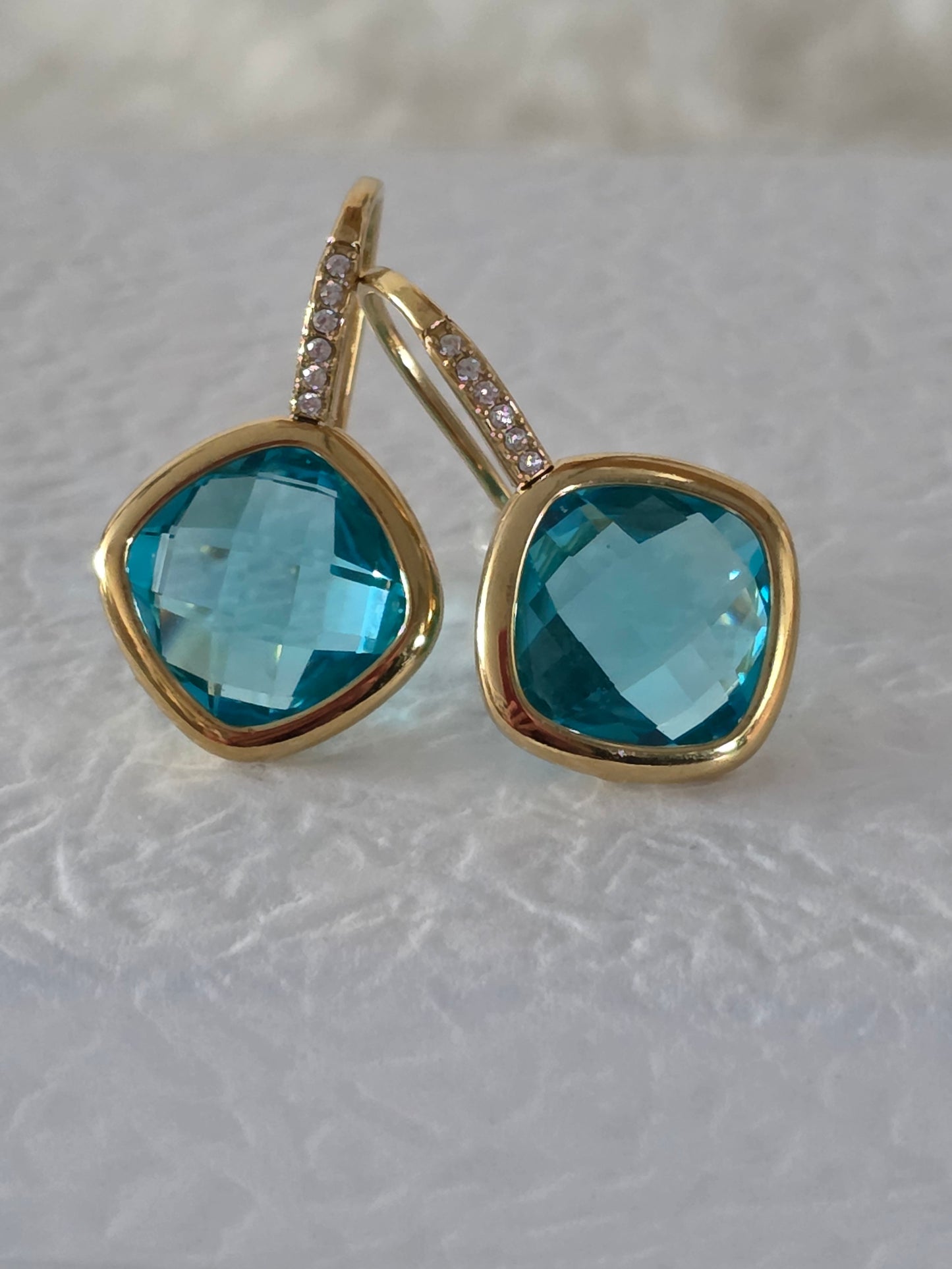 BOUCLES D'OREILLES LEONA BLEU TURQUOISE