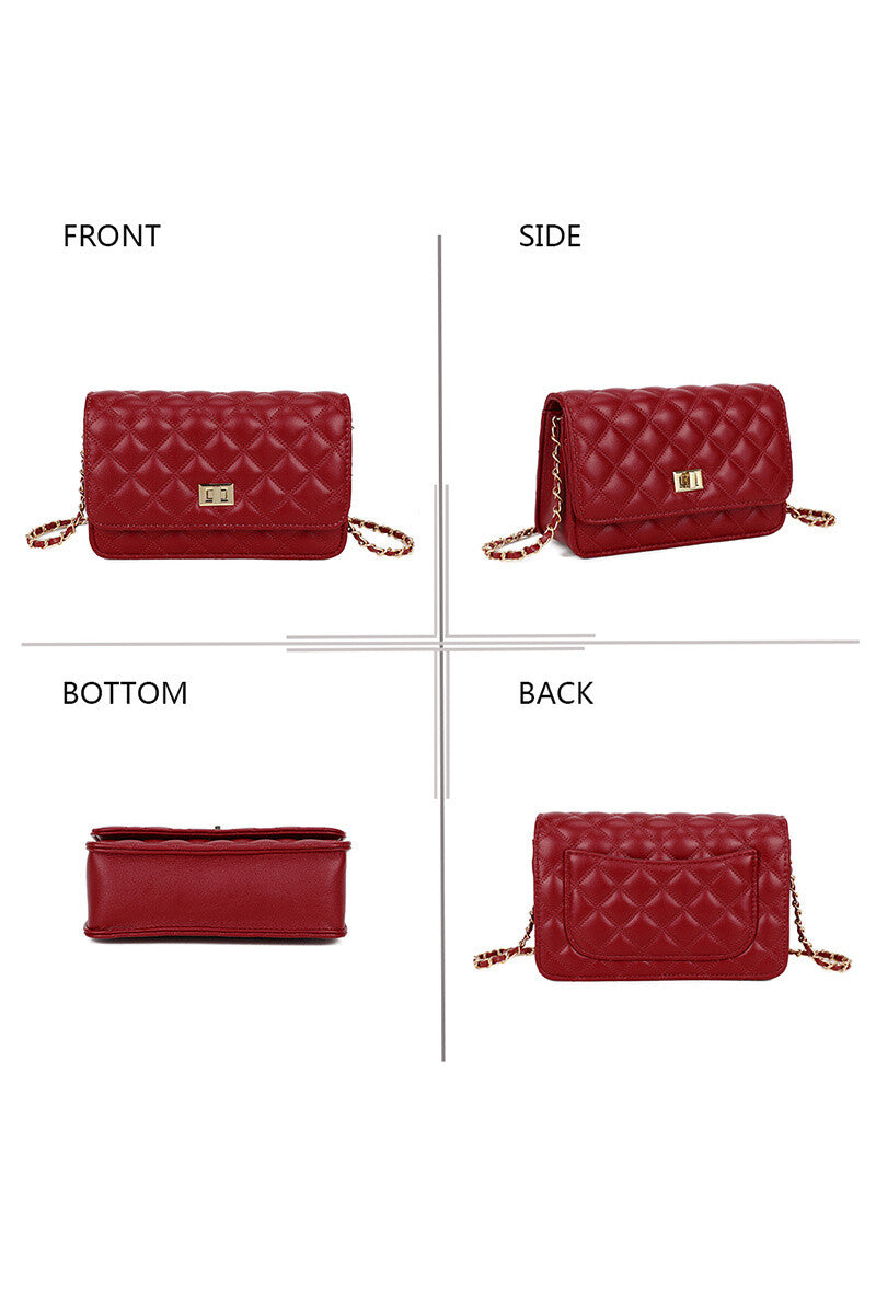 SAC SABRINE ROUGE AVEC FERMOIR