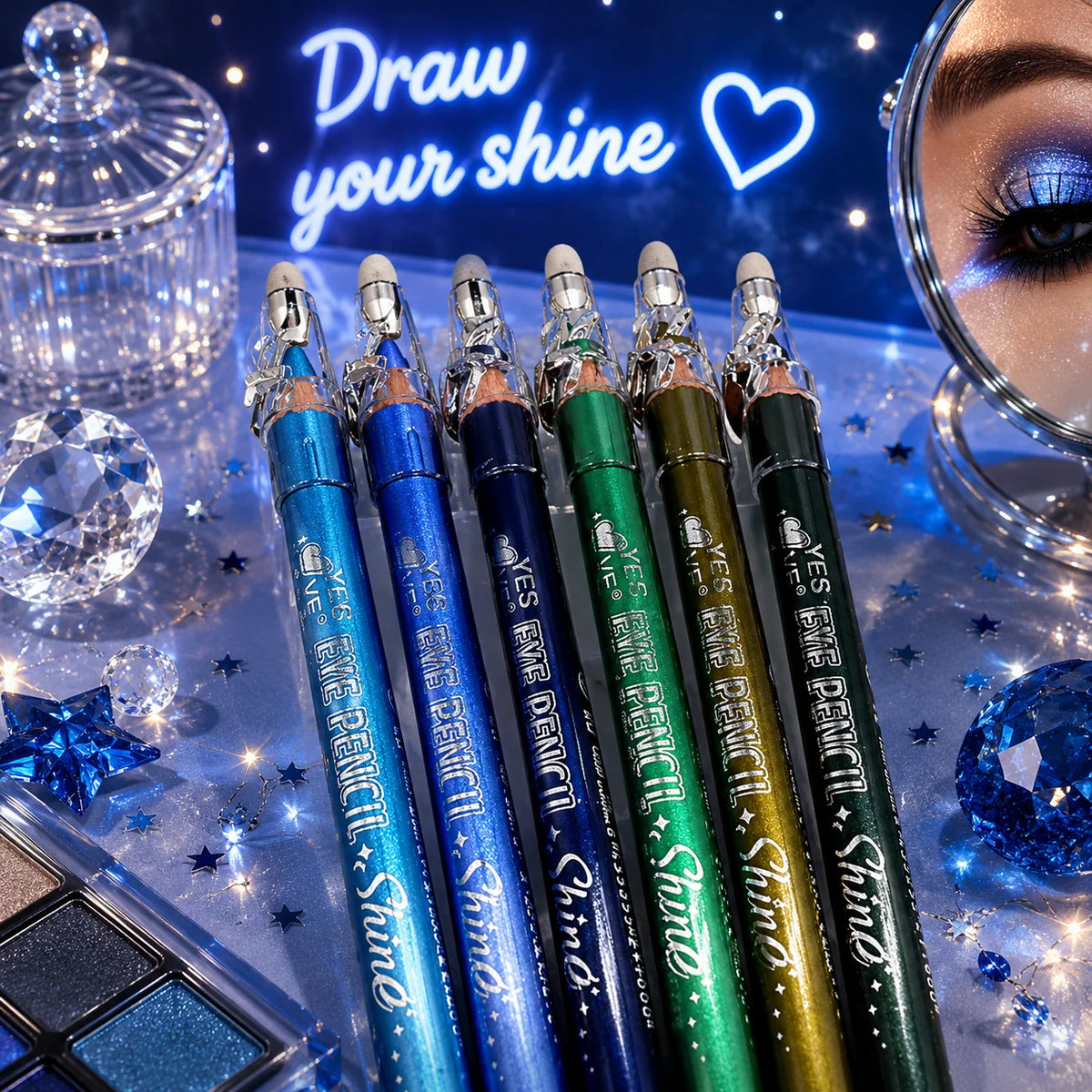 CRAYON POUR LES YEUX+ TAILLE CRAYON BLEU CLAIR