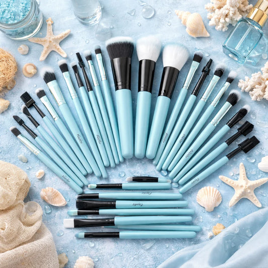 LOT DE 32 PINCEAUX MAQUILLAGE PROFESSIONNEL
