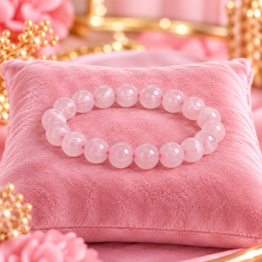 BRACELET QUARTZ ROSE 8MM