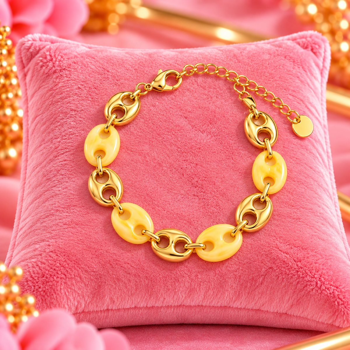 BRACELET LAETITIA JAUNE CLAIR