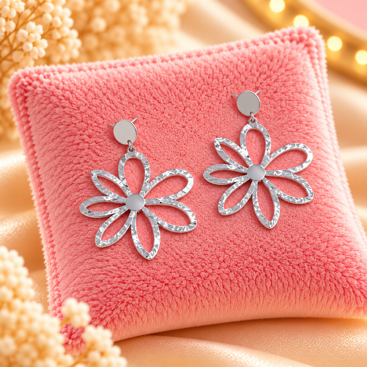 BOUCLES D'OREILLES AMALIA argentées