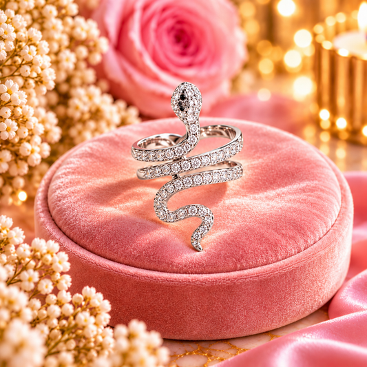 BAGUE SERPENT ARGENTE