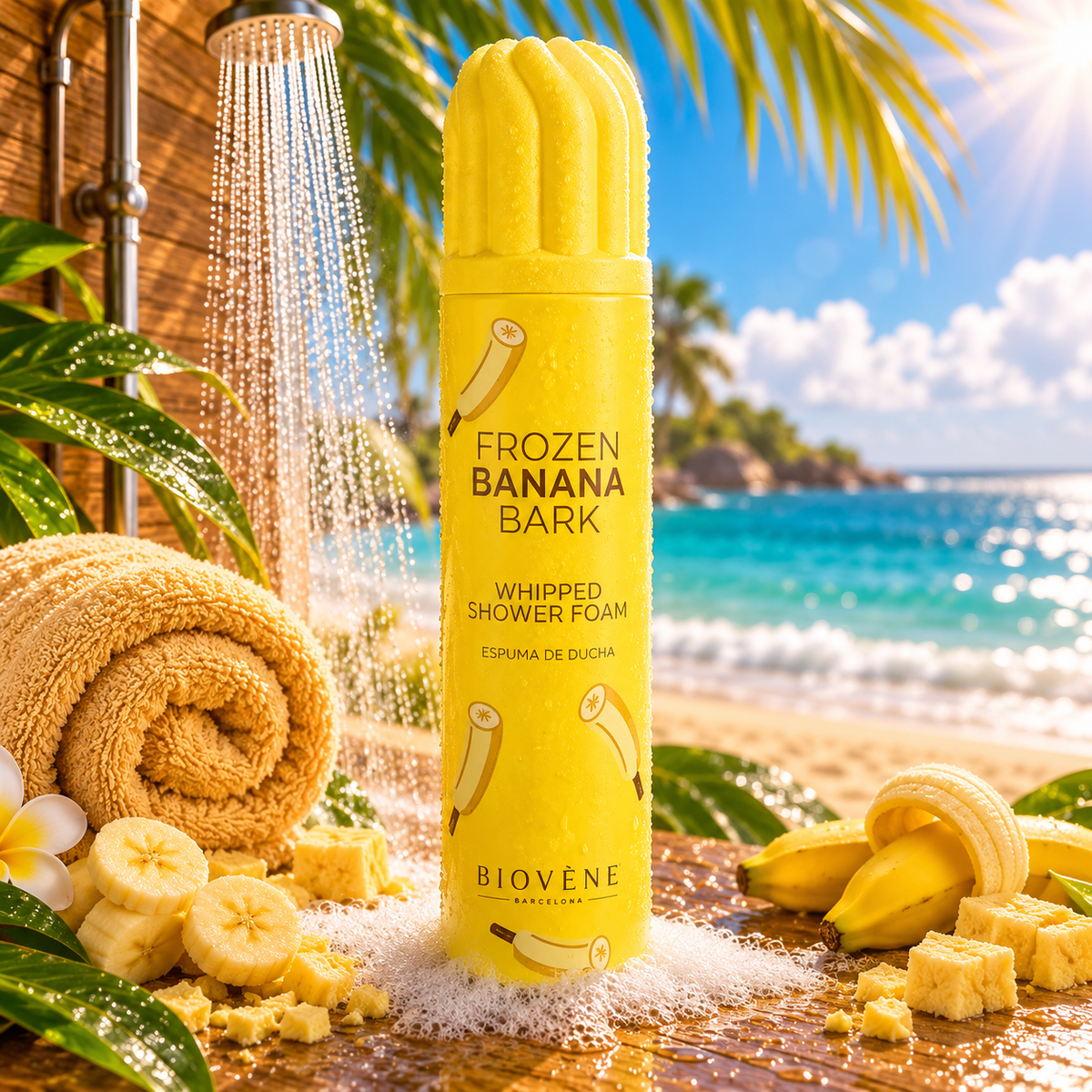 MOUSSE DE DOUCHE FROZEN BANANA BARK 250ML BIOVENE BARCELONA