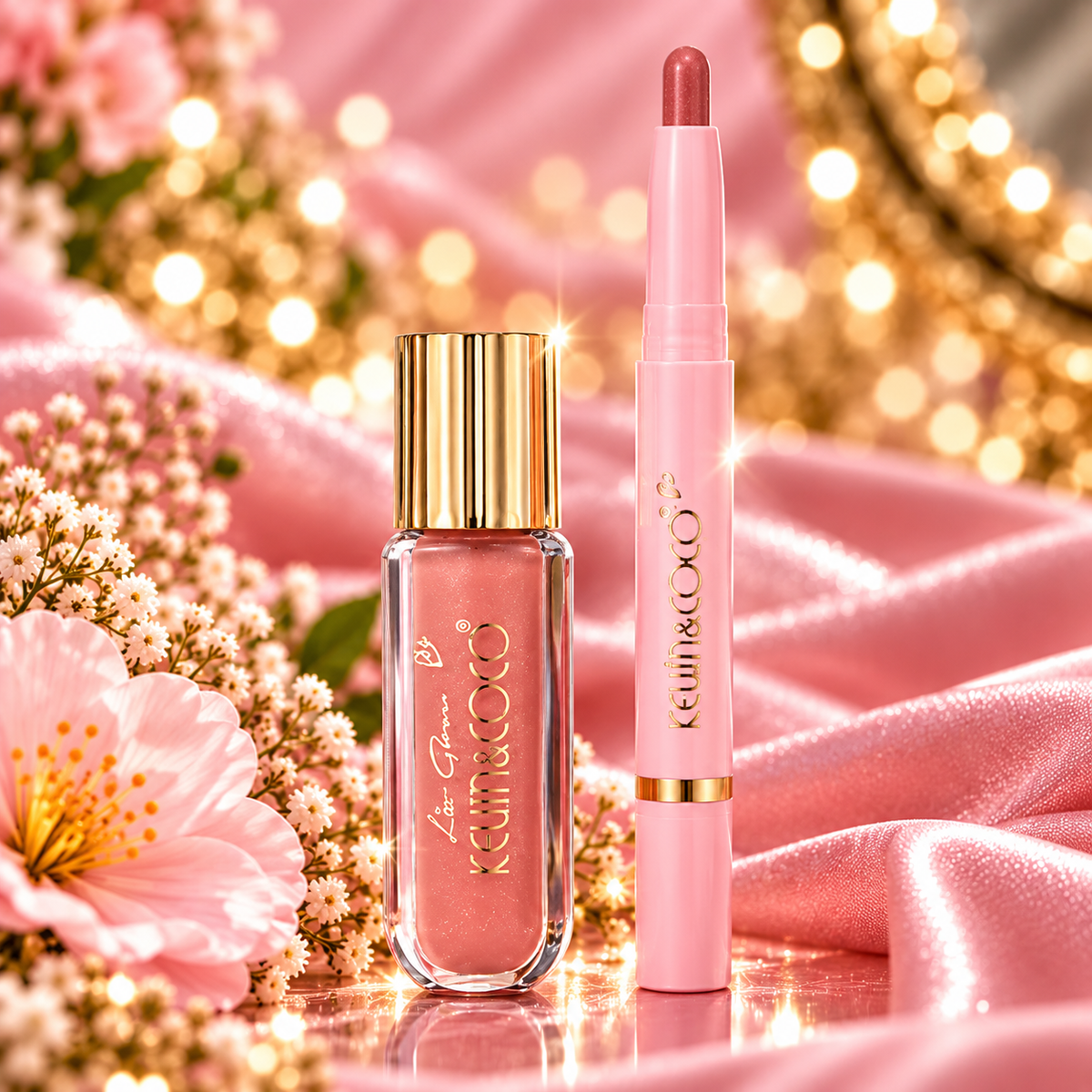 SET COMPLET LEVRES GLOSS ET CRAYON KEVIN & COCO TEINTE 1