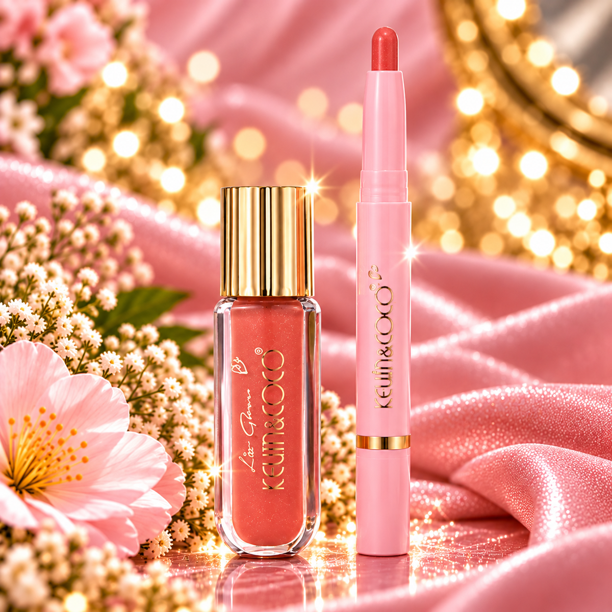 SET COMPLET LEVRES GLOSS ET CRAYON KEVIN & COCO TEINTE 2