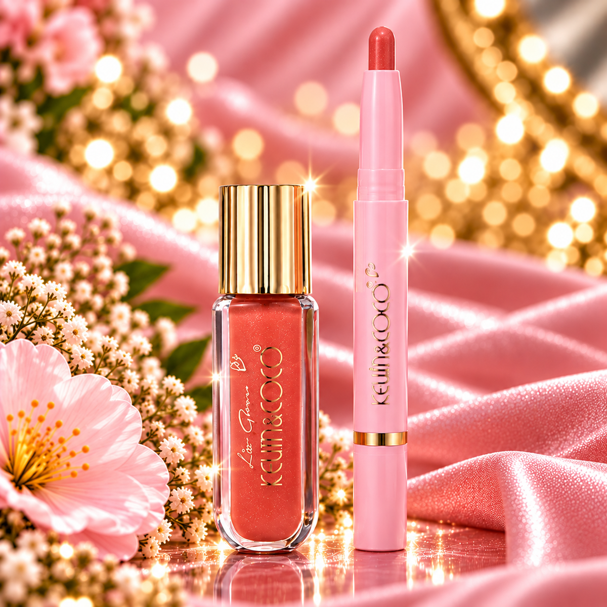 SET COMPLET LEVRES GLOSS ET CRAYON KEVIN & COCO TEINTE 3