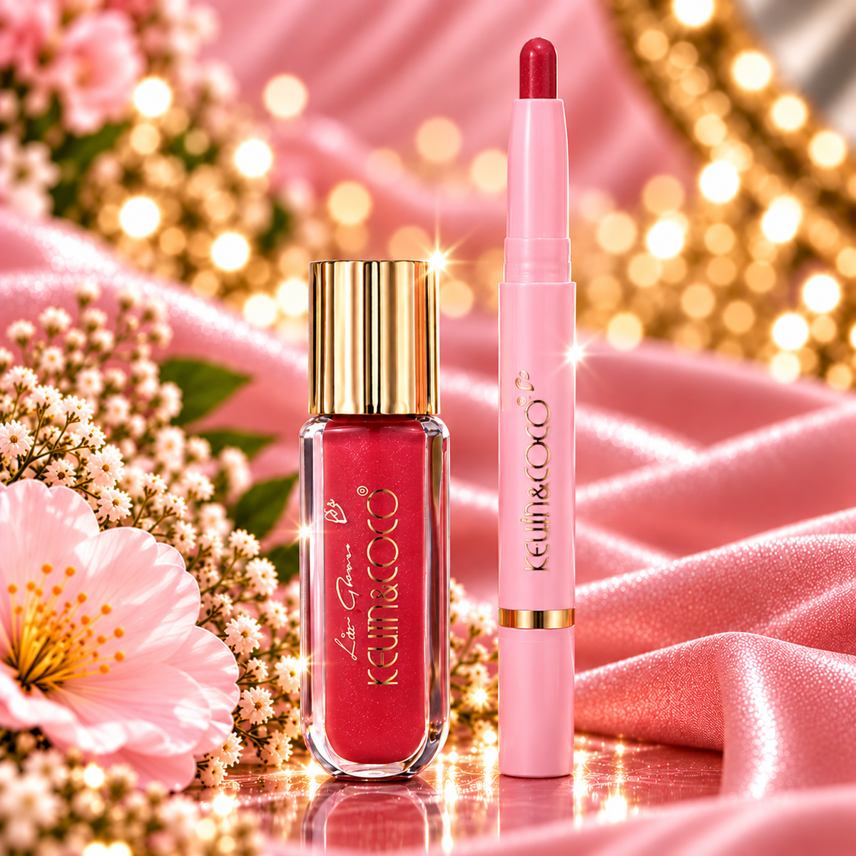 SET COMPLET LEVRES GLOSS ET CRAYON KEVIN & COCO TEINTE 4