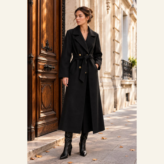 MANTEAU LONG NOIR