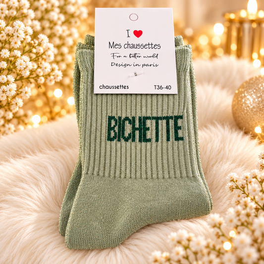 CHAUSSETTES BICHETTE VERT CLAIR