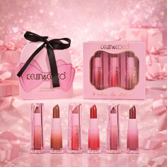 COFFRET 3 ROUGES A LEVRES KEVIN & COCO