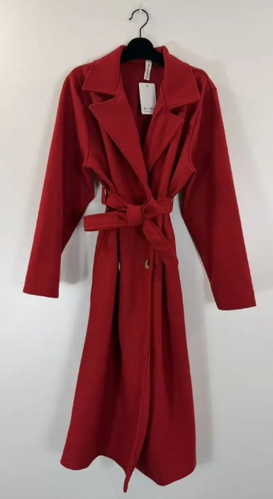 MANTEAU LONG ROUGE