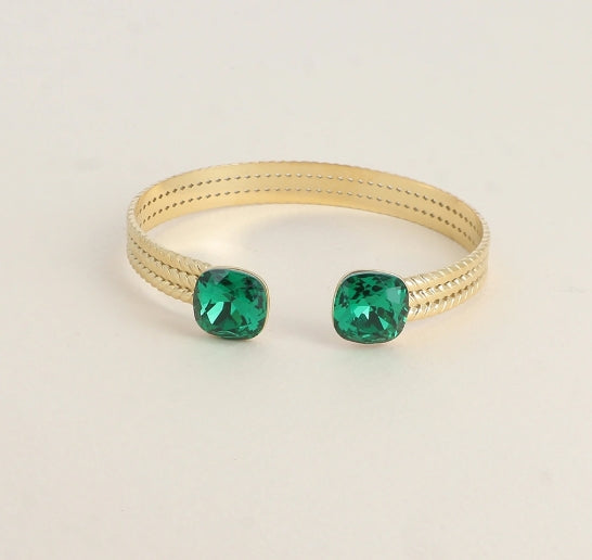 Parure ornée de cristaux de Swarovski® VERT FONCE