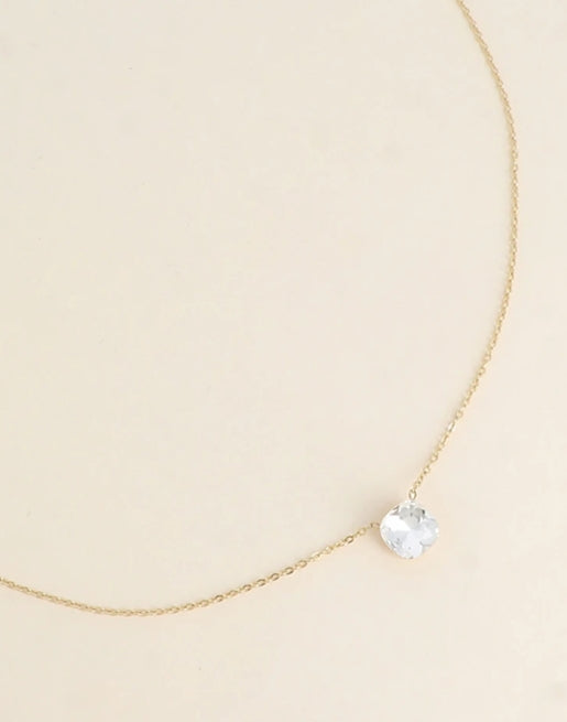 Collier doré - maille forçat, orné de cristaux de Swarovski® BLANC