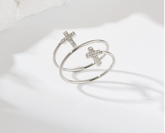 BAGUE APRIL ARGENTEE