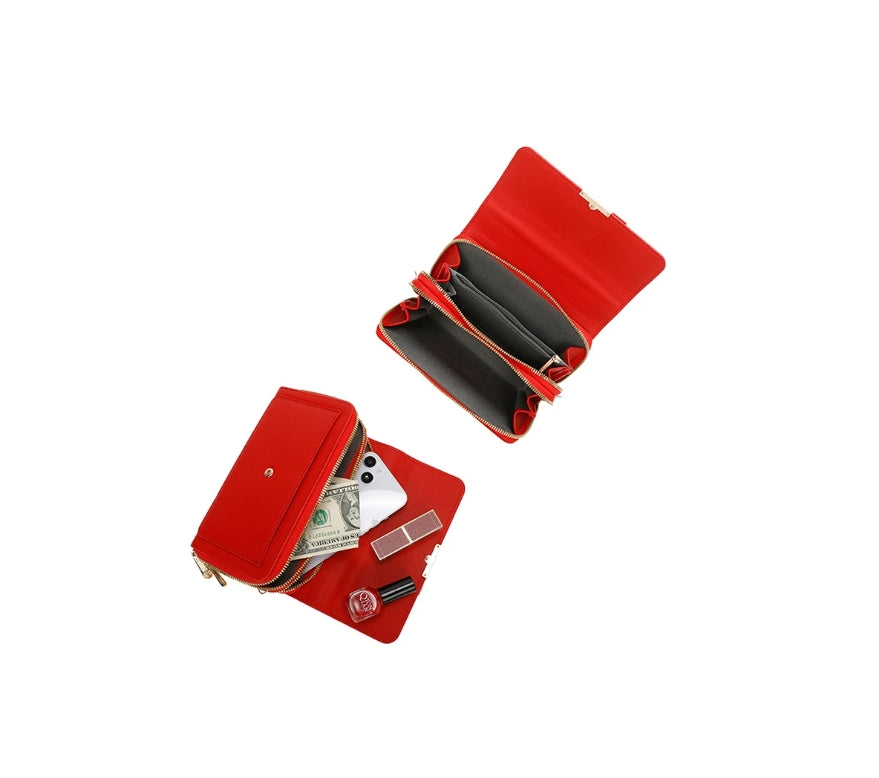 PORTEFEUILLE POCHETTE SIDONIE CAMEL