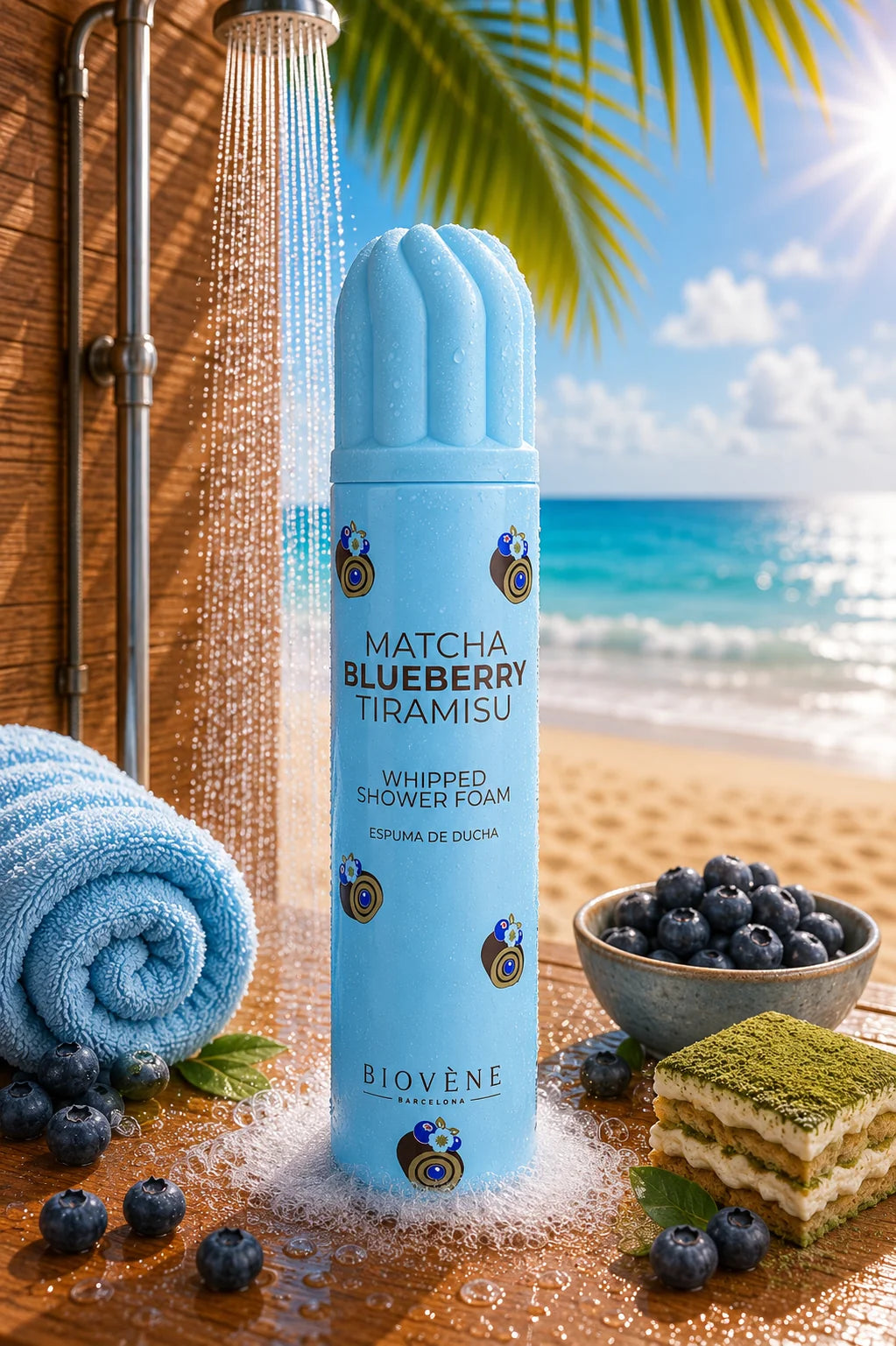 MOUSSE DE DOUCHE MATCHA BLUEBERRY TIRAMISU 250ML BIOVENE BARCELONA
