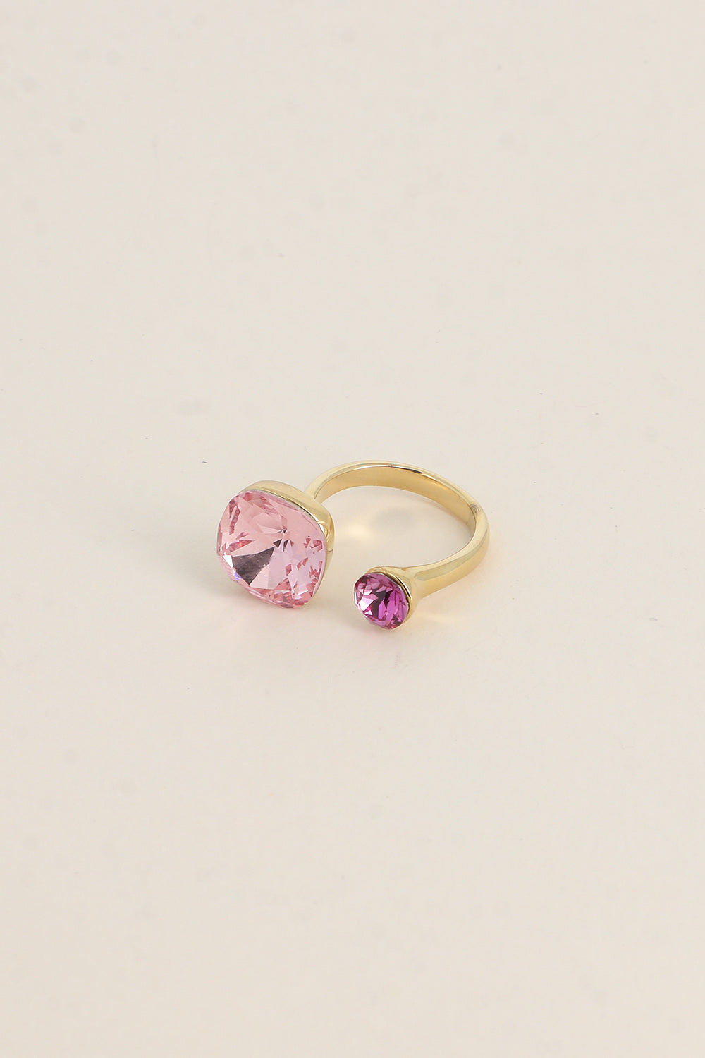 Bague Beata dorée - ornée de 2 cristaux de Swarovski® BLUSH