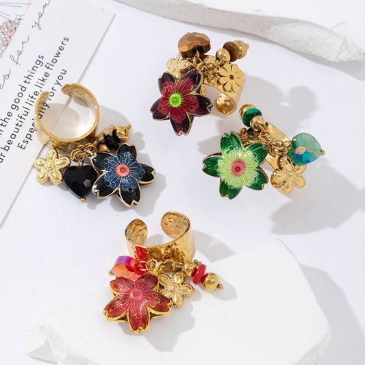 BAGUE BOHEMIENNE ROUGE