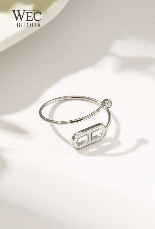 BAGUE INFINITY ARGENTEE