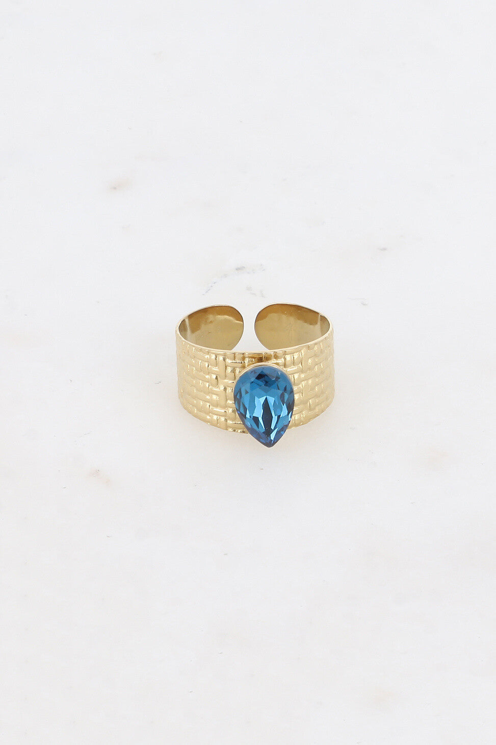 BAGUE LUCIENNE BLEU FONCE