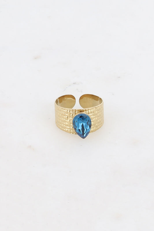 BAGUE LUCIENNE BLEU FONCE