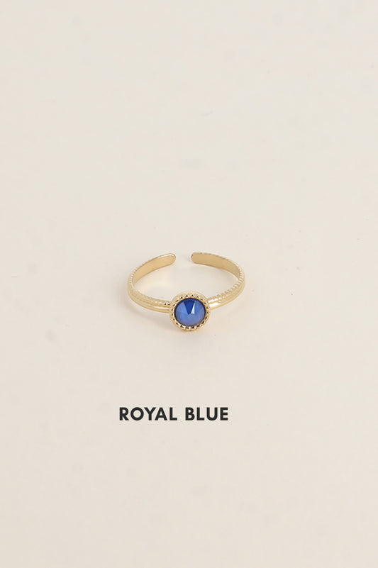 BAGUE LAURA ornée de cristaux de Swarovski® BLEU ROI