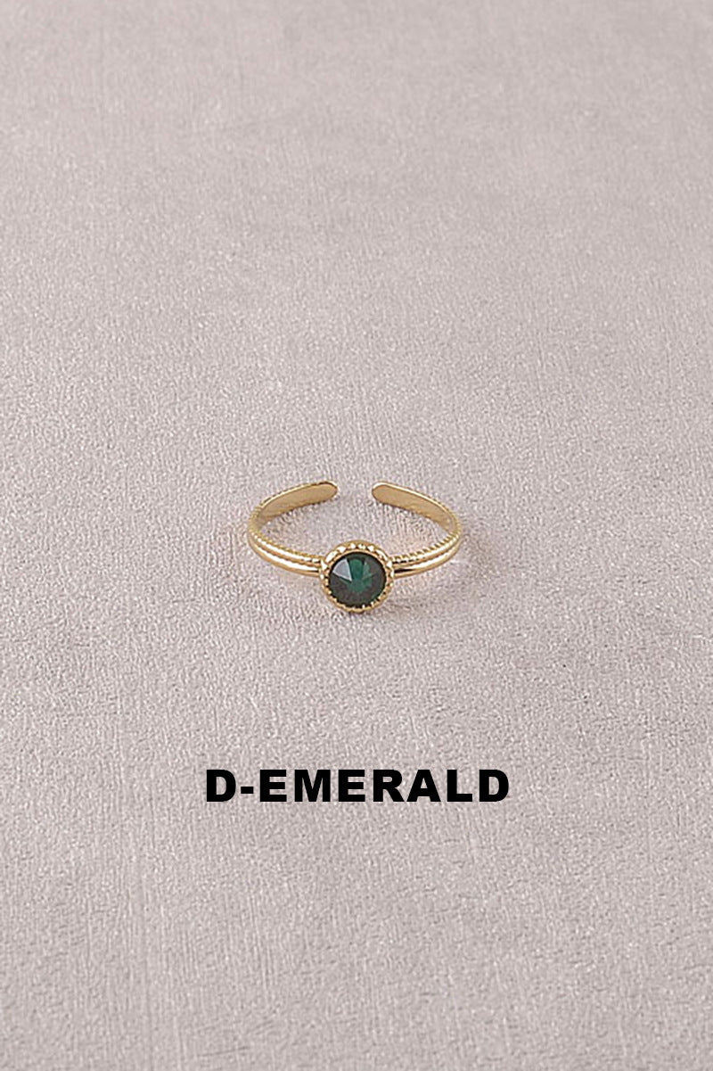 BAGUE LAURA ornée de cristaux de Swarovski® VERT