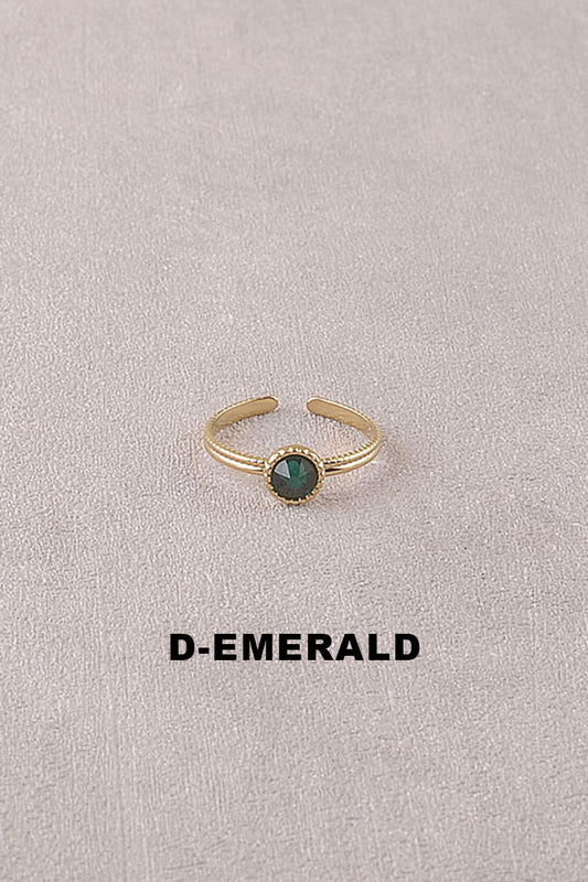 BAGUE LAURA ornée de cristaux de Swarovski® VERT