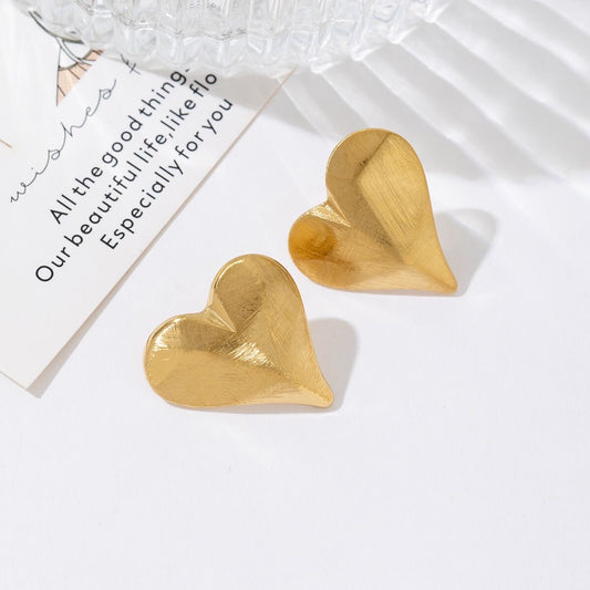 BOUCLES D'OREILLES AUDREY dorées mate