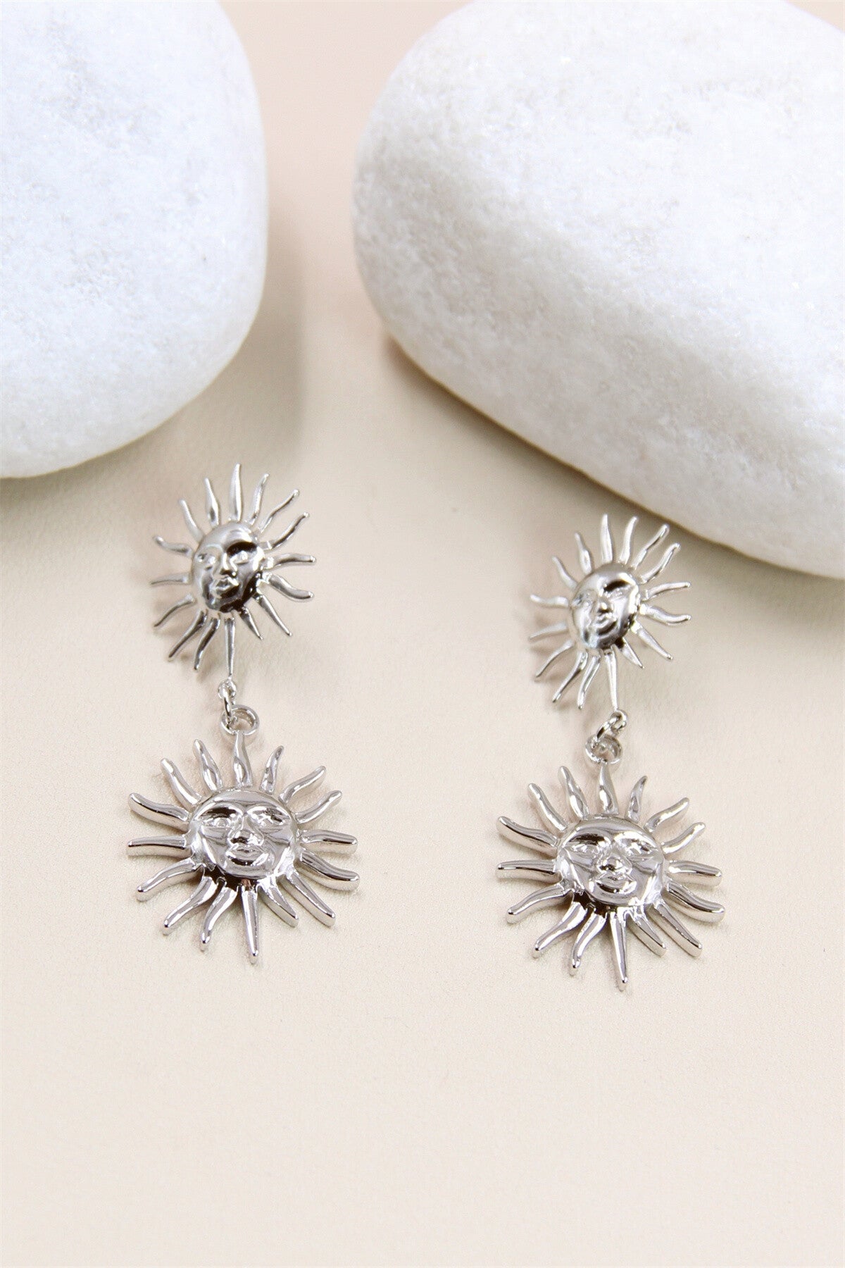 BOUCLES D'OREILLES CELINE argentées